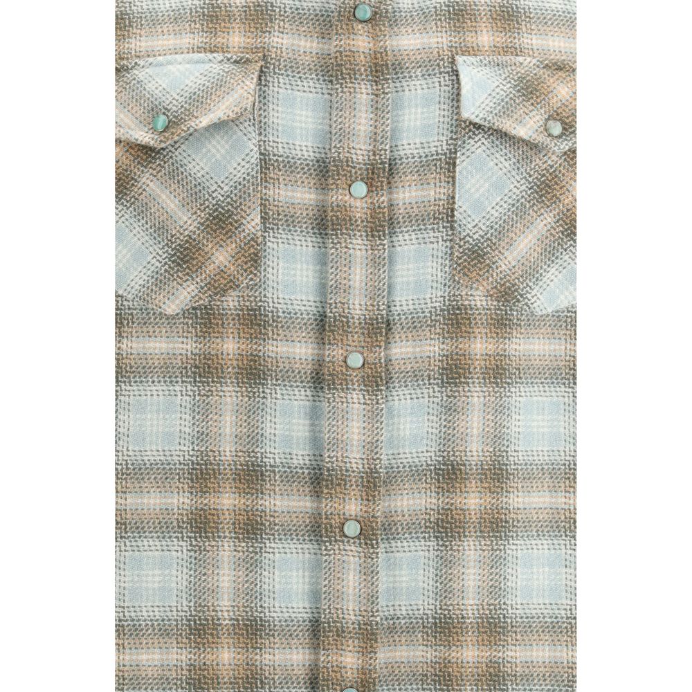 God's True Cashmere Multicolor Cashmere Pattern Shirt