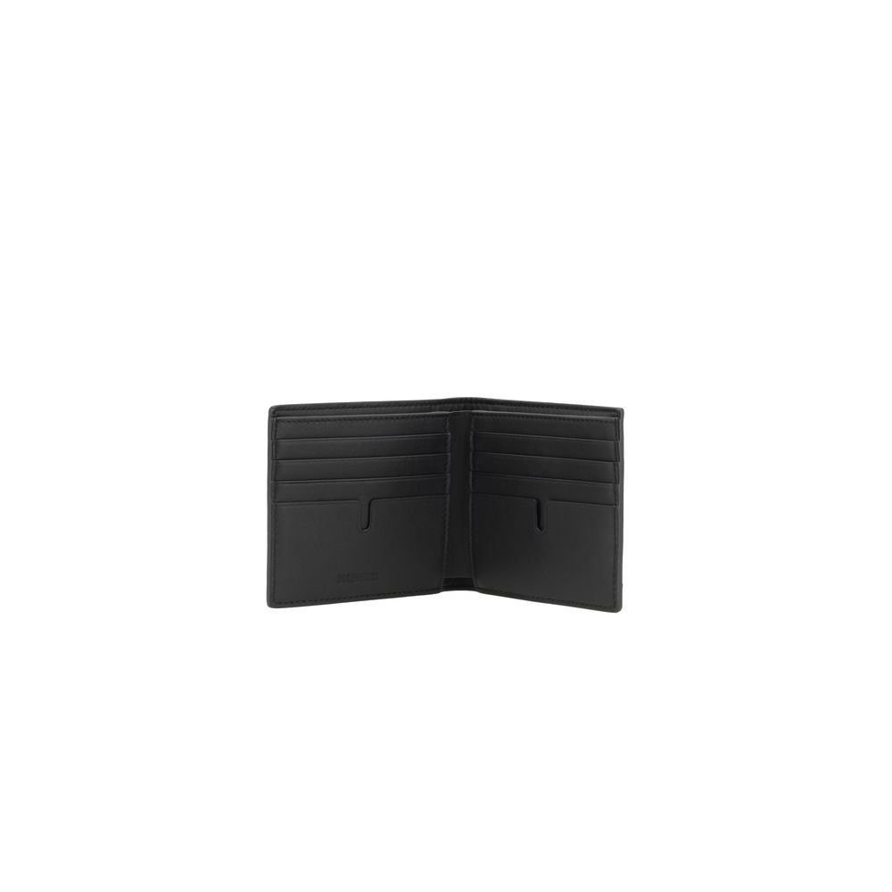 Burberry Black Calf Leather Bos Taurus Wallet