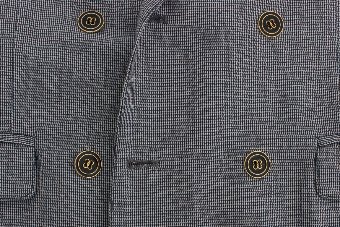 Master Coat Blue Double Breasted Regular Fit Blazer