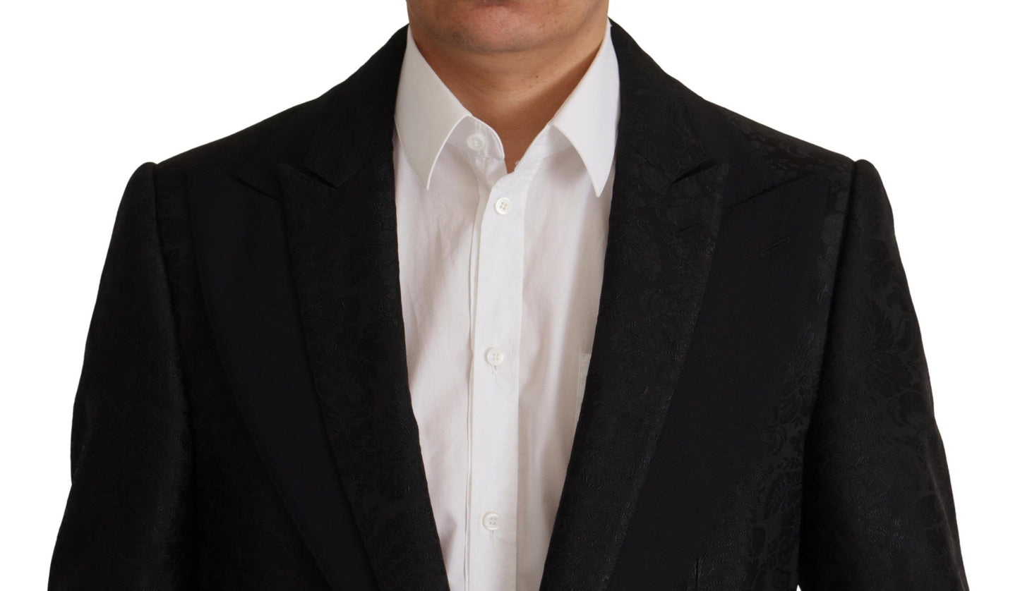 Dolce & Gabbana Black Polyester Formal 2 Piece MARTINI Suit