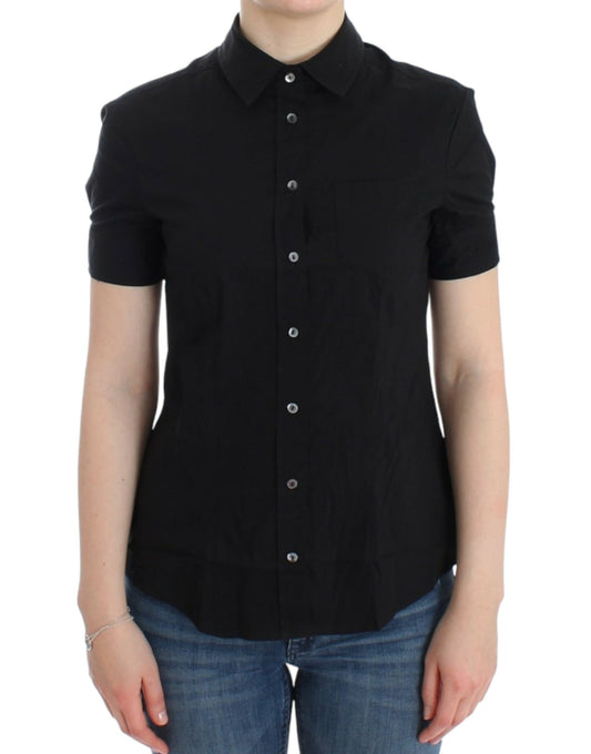 John Galliano Black cotton shirt top