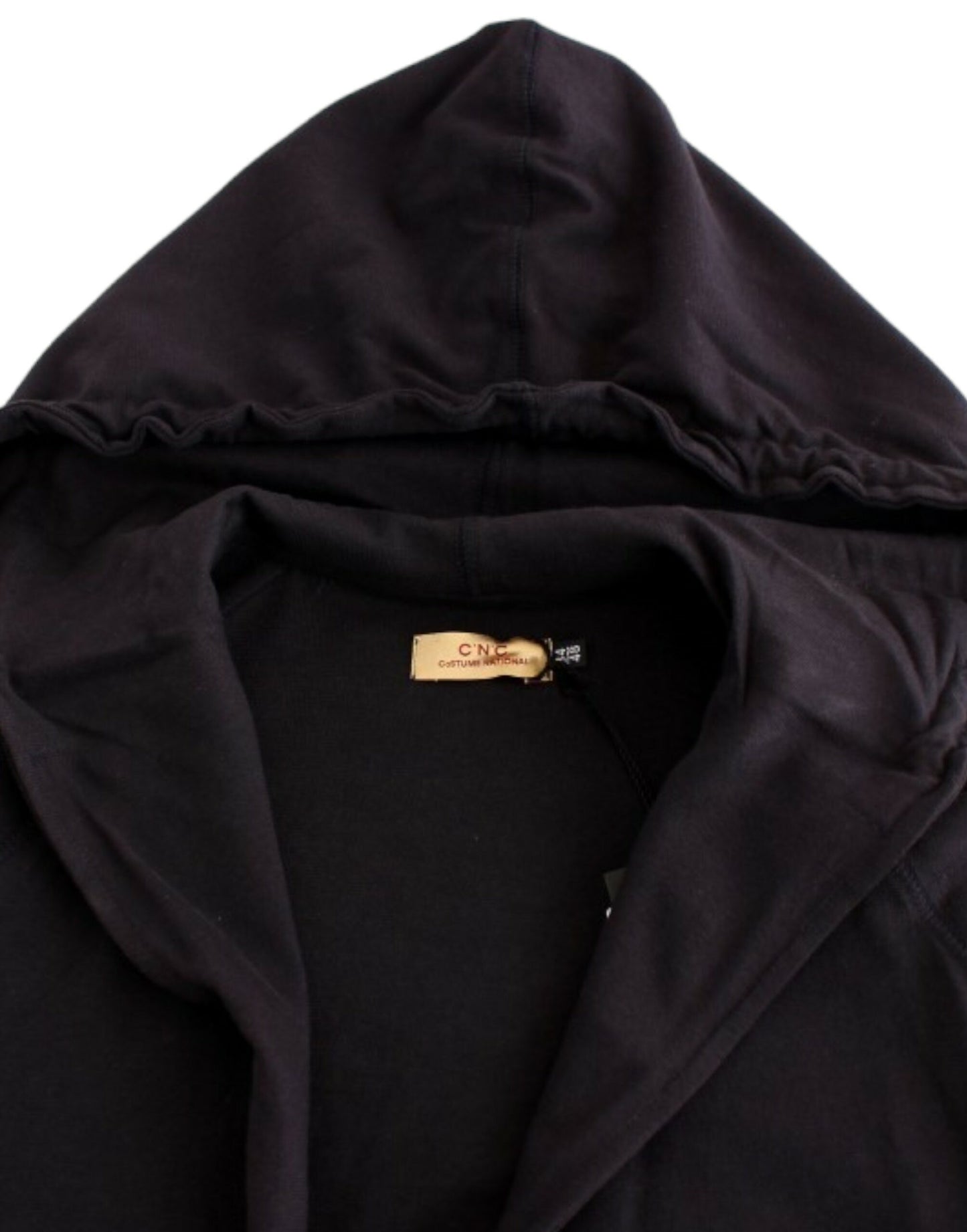 Costume National Blue hooded cotton sweater