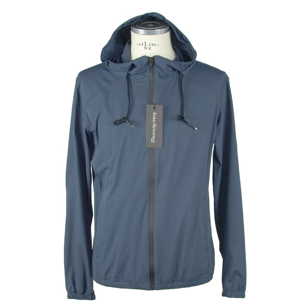 Emilio Romanelli Blue Synthetic Men Jacket