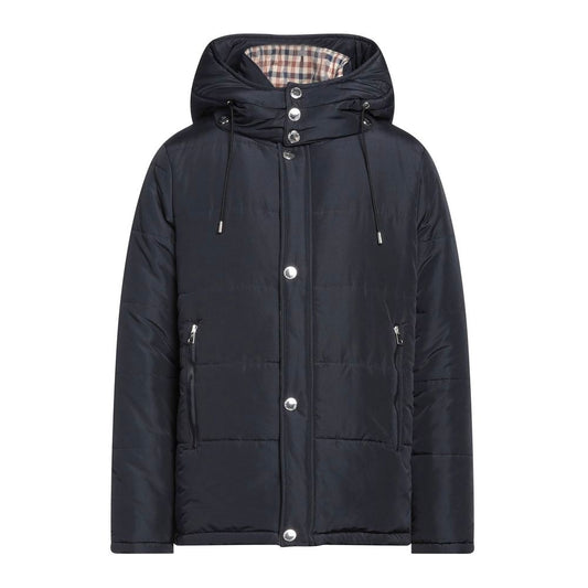 Aquascutum Blue Polyamide Men Jacket