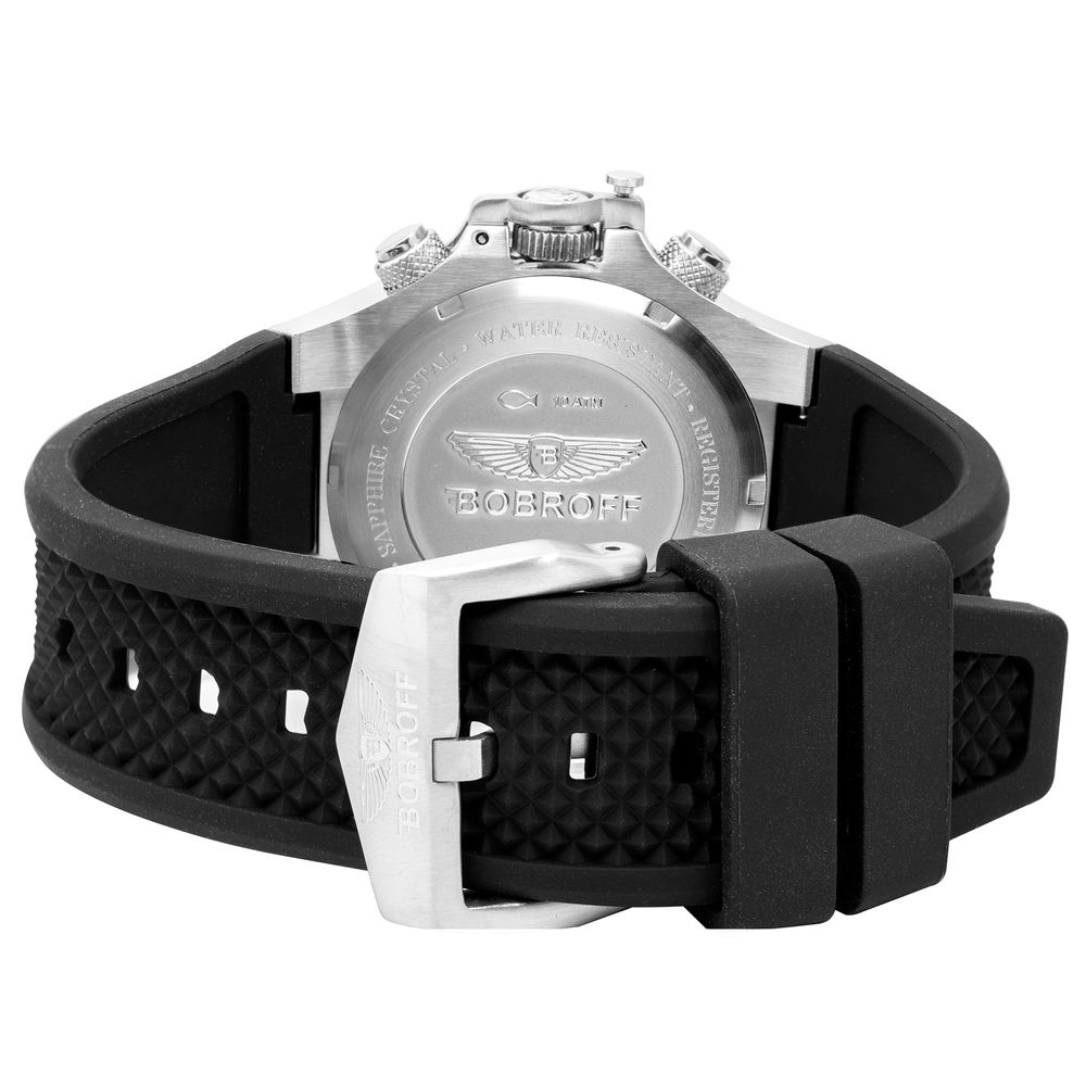 Bobroff Black Rubber Sport Watch