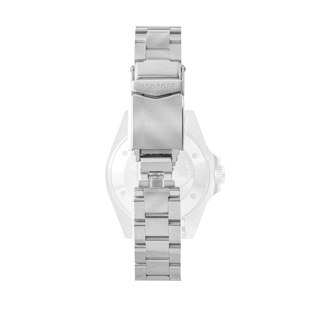 Bobroff Silver Stainless Steel Bracelet Watch