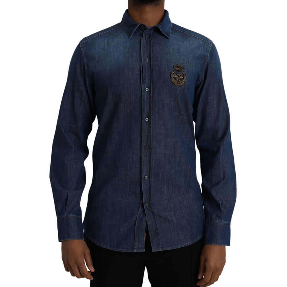 Dolce & Gabbana Blue Denim Shirt