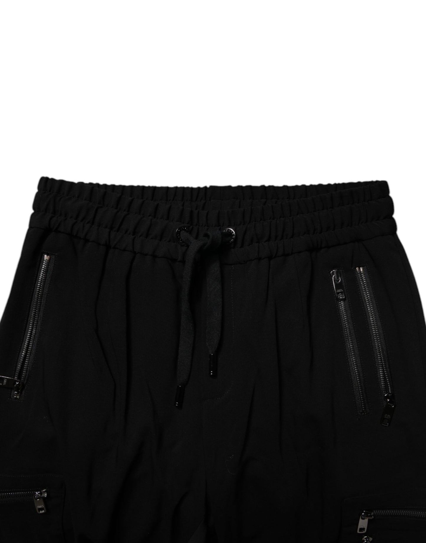 Dolce & Gabbana Black Wool Stretch Jogger Pants