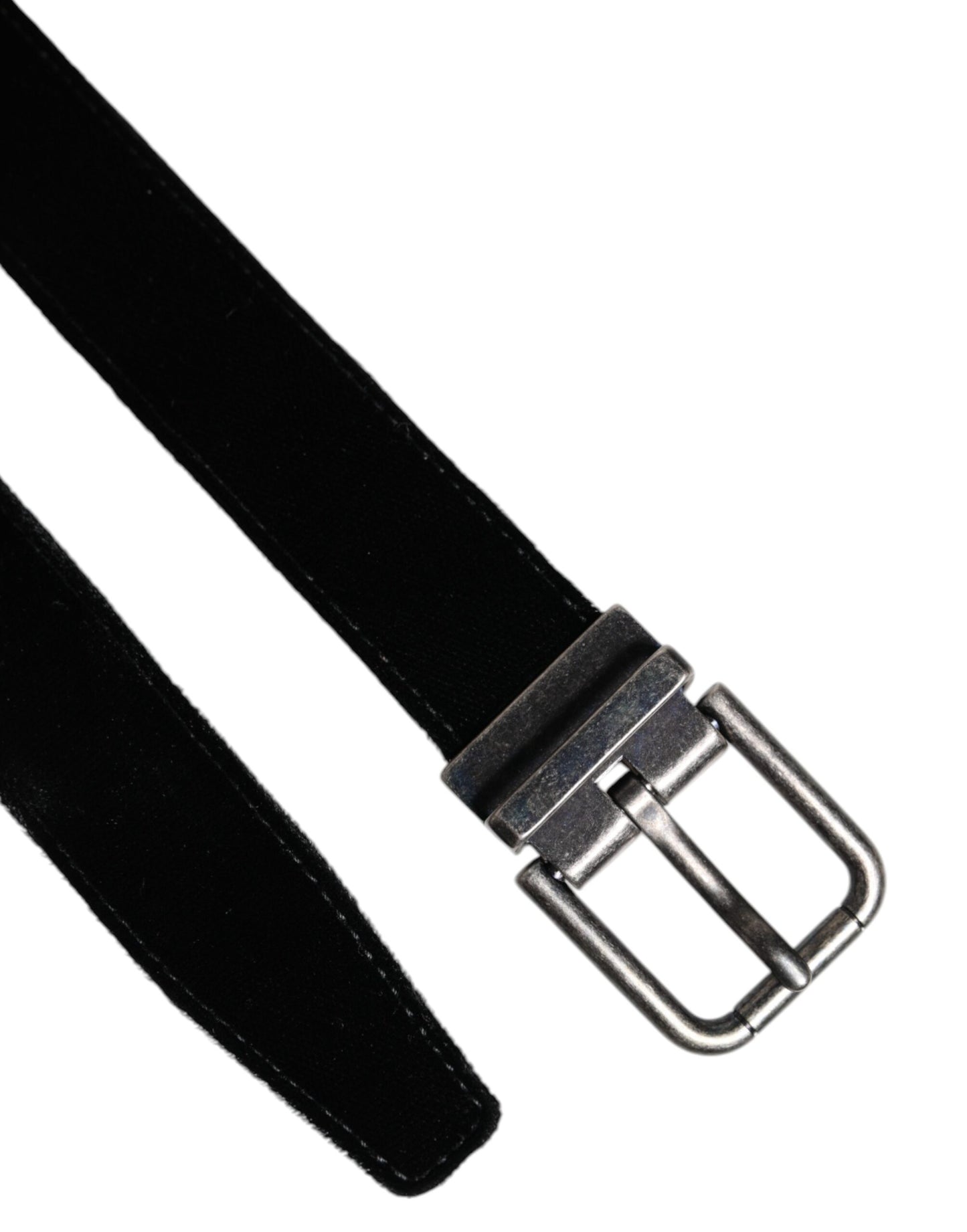 Dolce & Gabbana Black Leather Metal Buckle Classic Belt