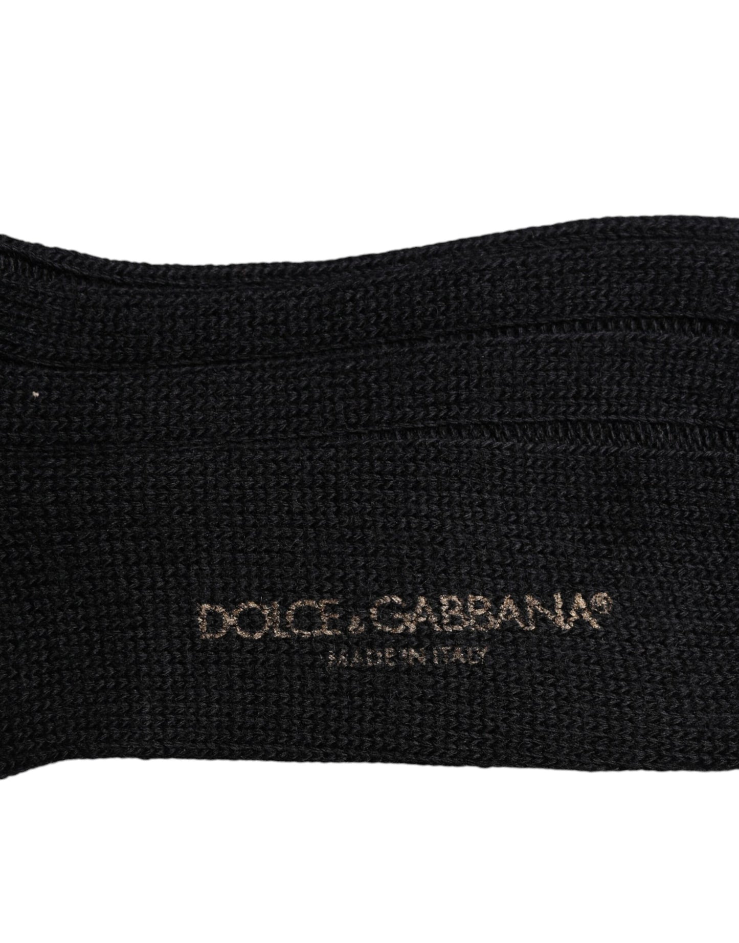 Dolce & Gabbana Black DG Logo Print Over The Calf Socks