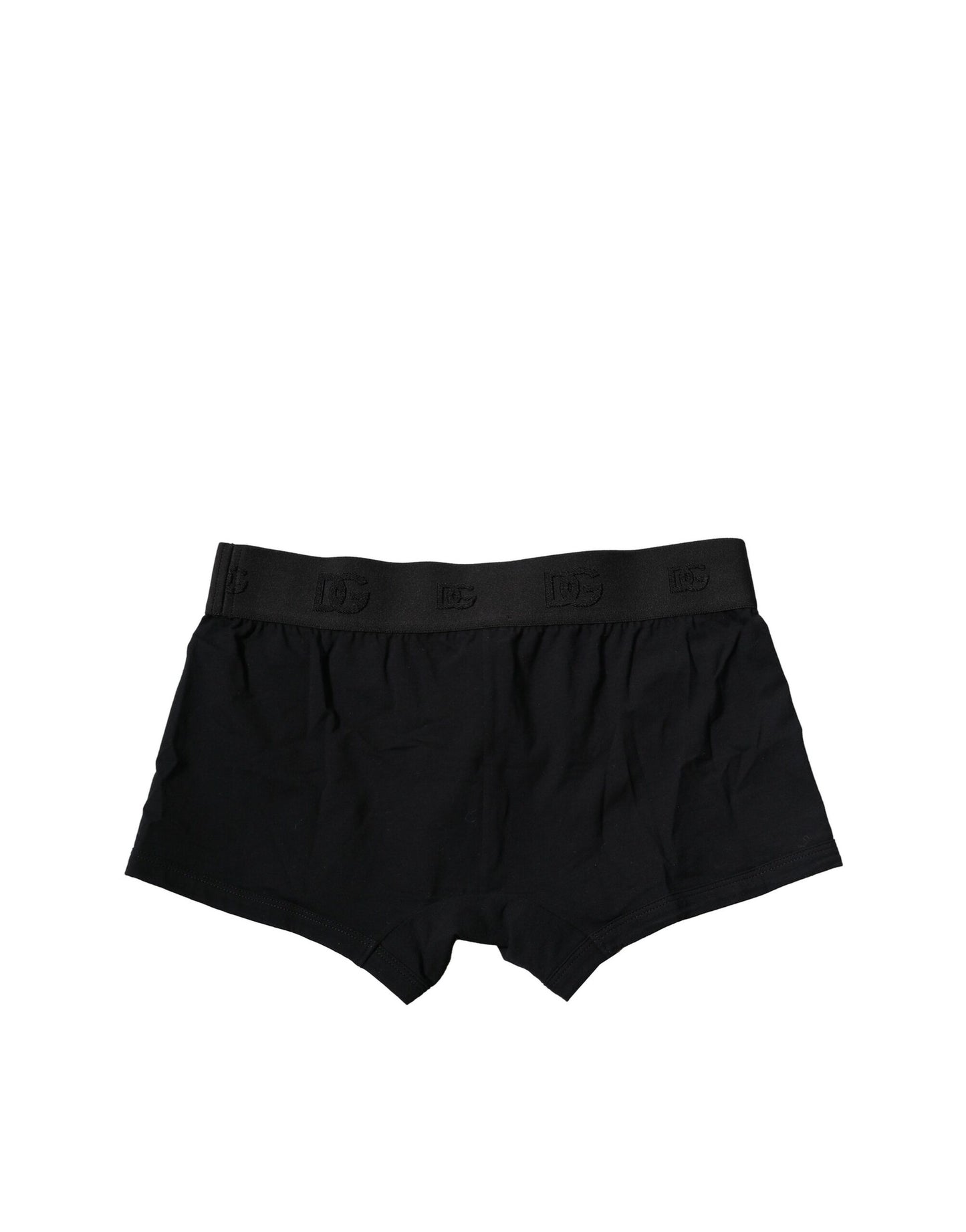 Dolce & Gabbana Black Cotton Stretch Regular Boxer Underwear