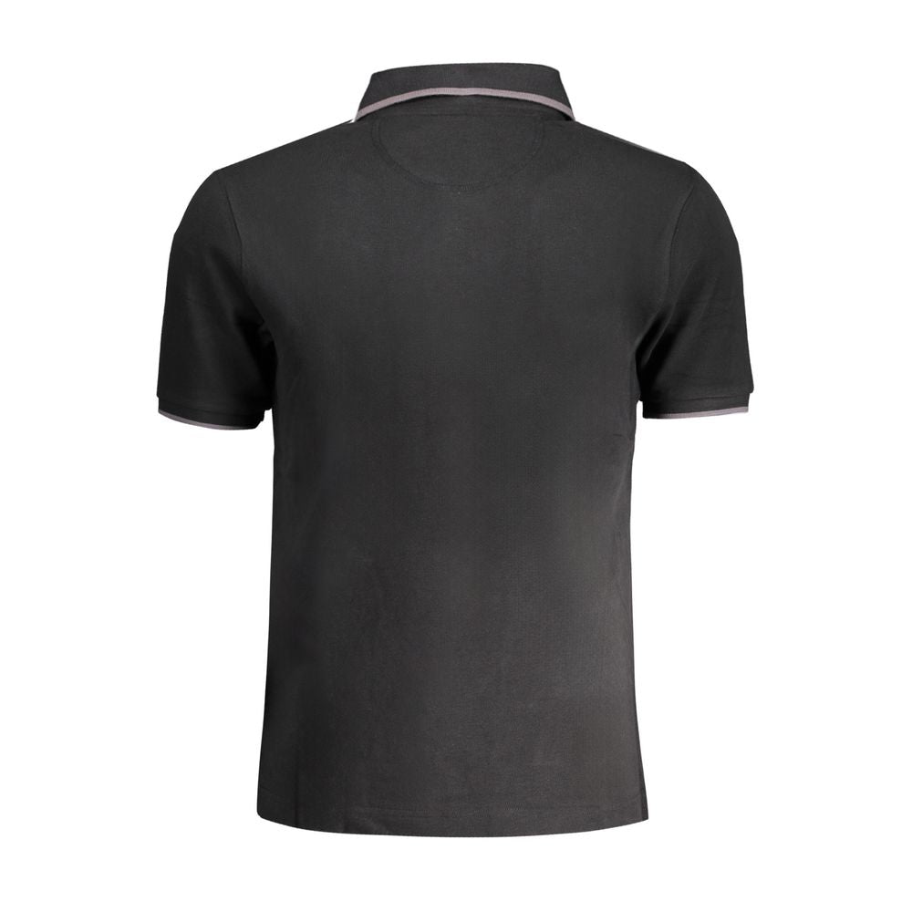 La Martina Black Cotton Men's Polo Shirt