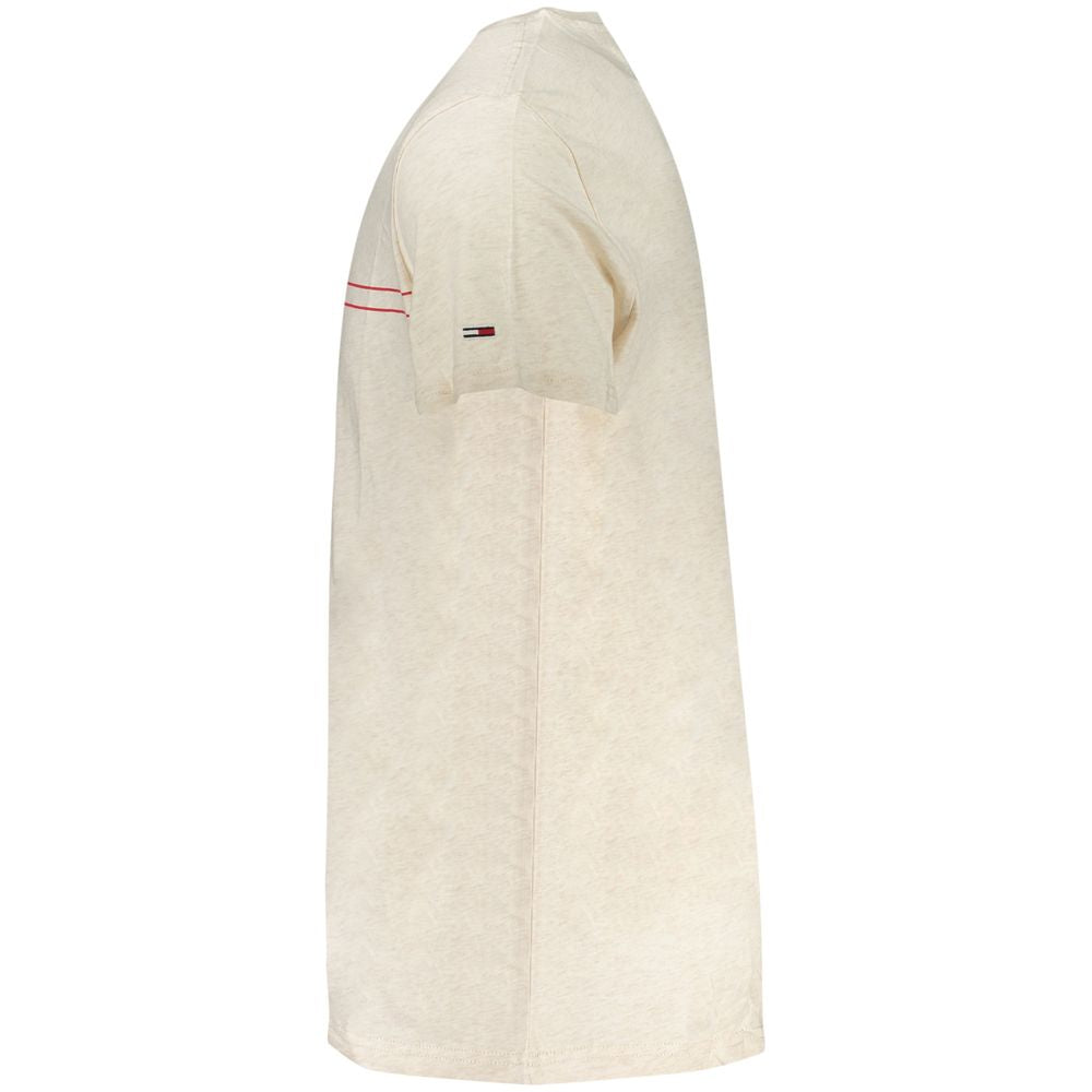 Tommy Hilfiger Beige Cotton Men T-Shirt