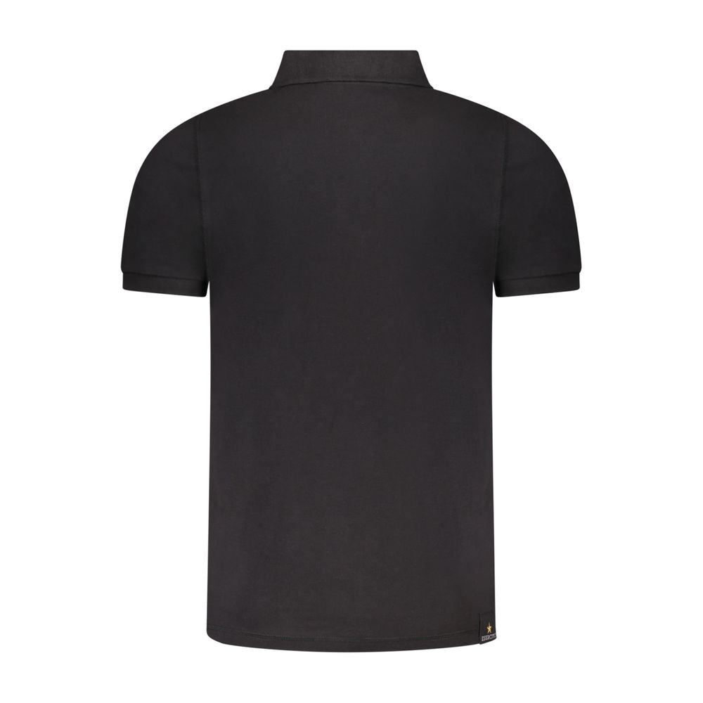 Accademia Militare Black Cotton Men's Polo Shirt
