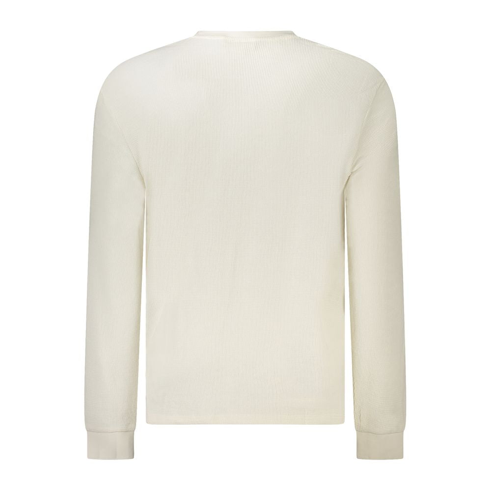 Calvin Klein White Cotton Men's Long-Sleeve T-Shirt