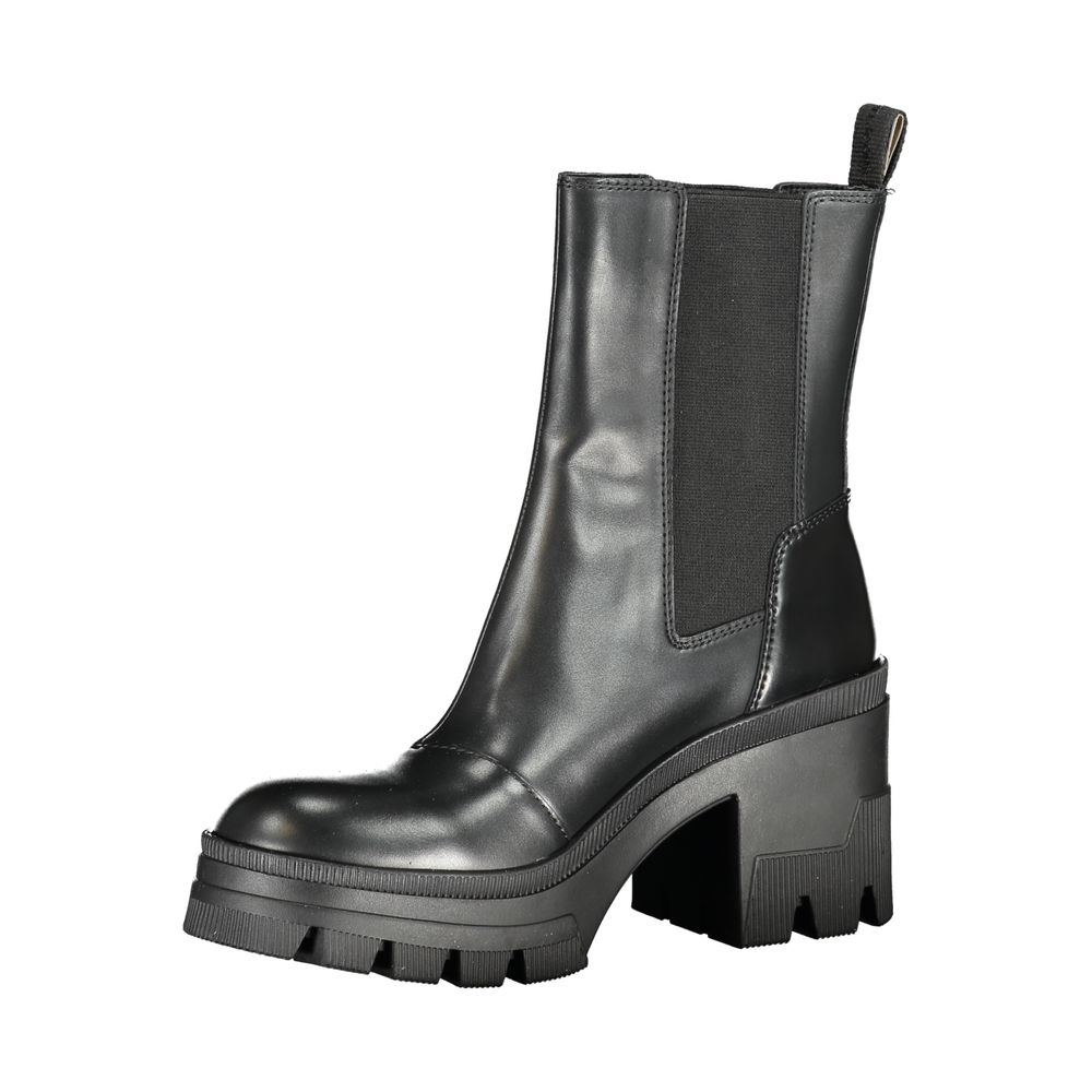 Calvin Klein Black Leather Women Boot