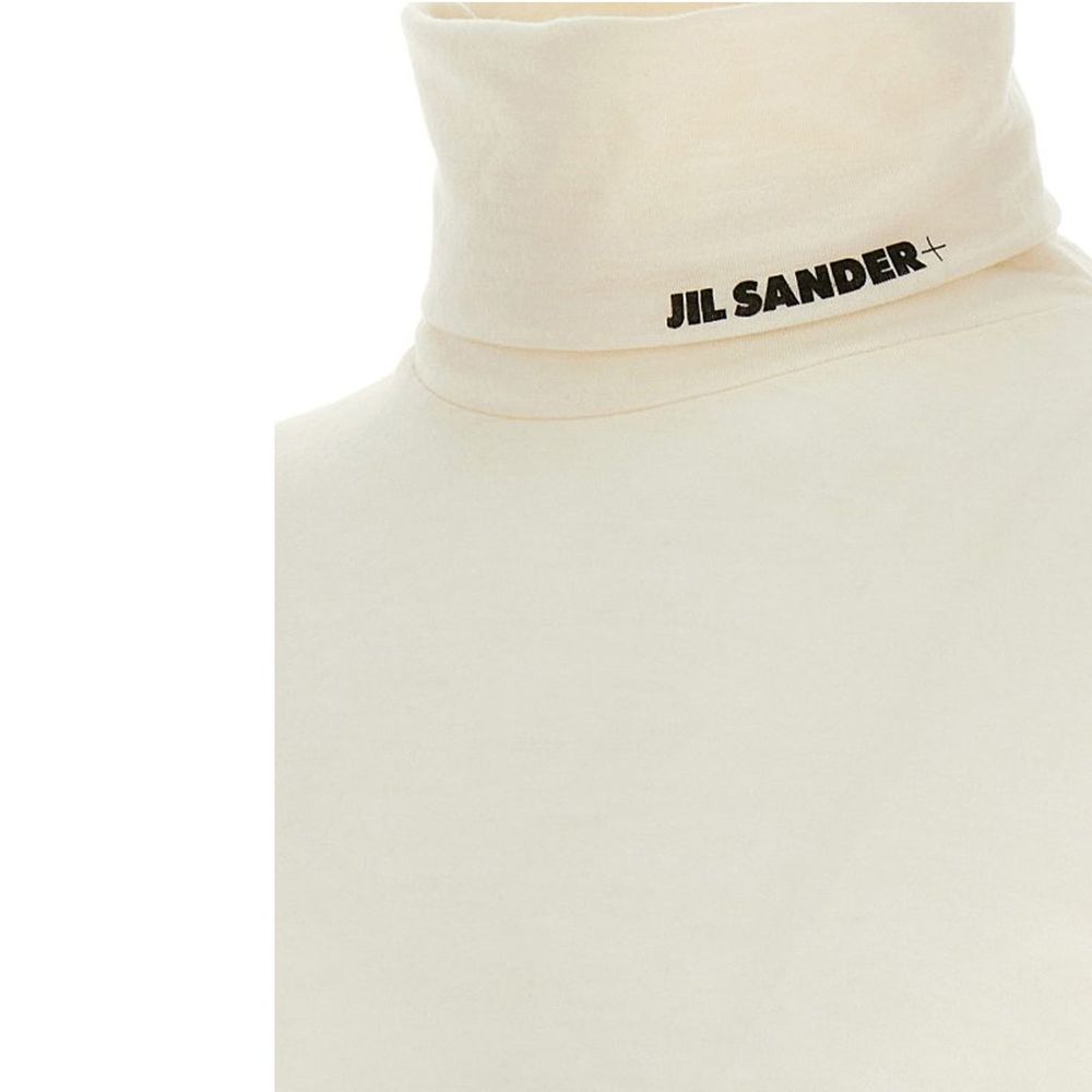 Jil Sander White Polyester Turtleneck