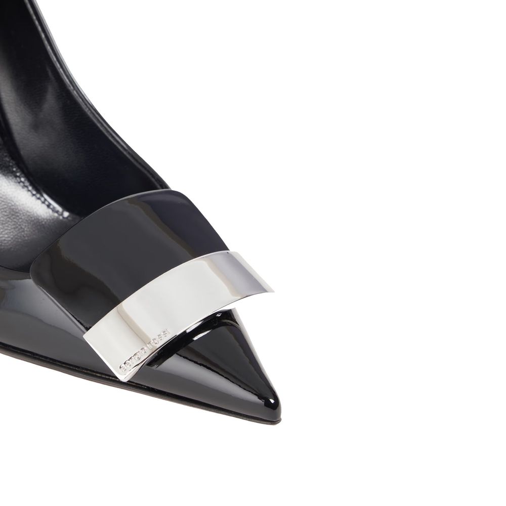 Sergio Rossi Black Calfskin High Heel Pumps