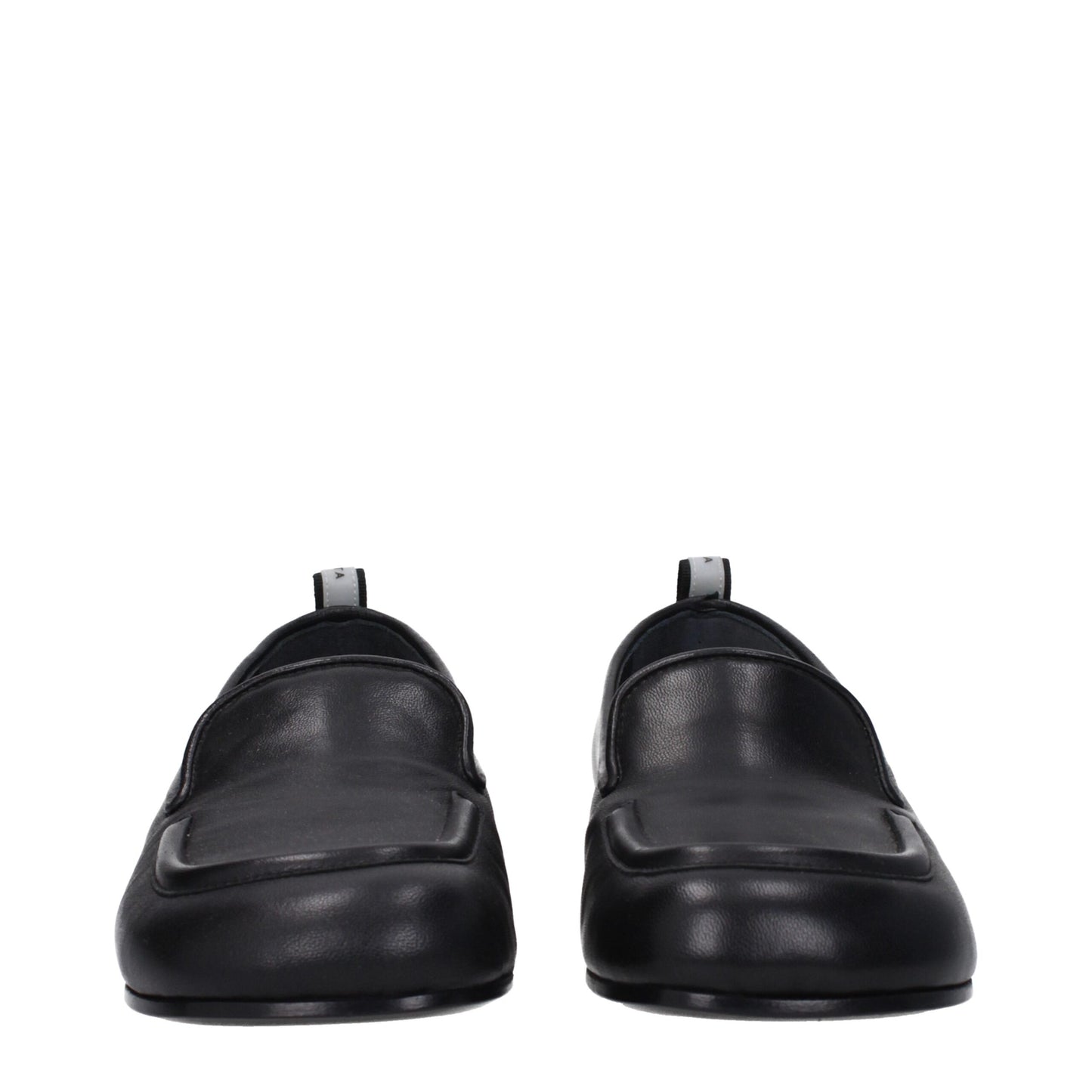 Premiata Black Leather Slip-On Loafers