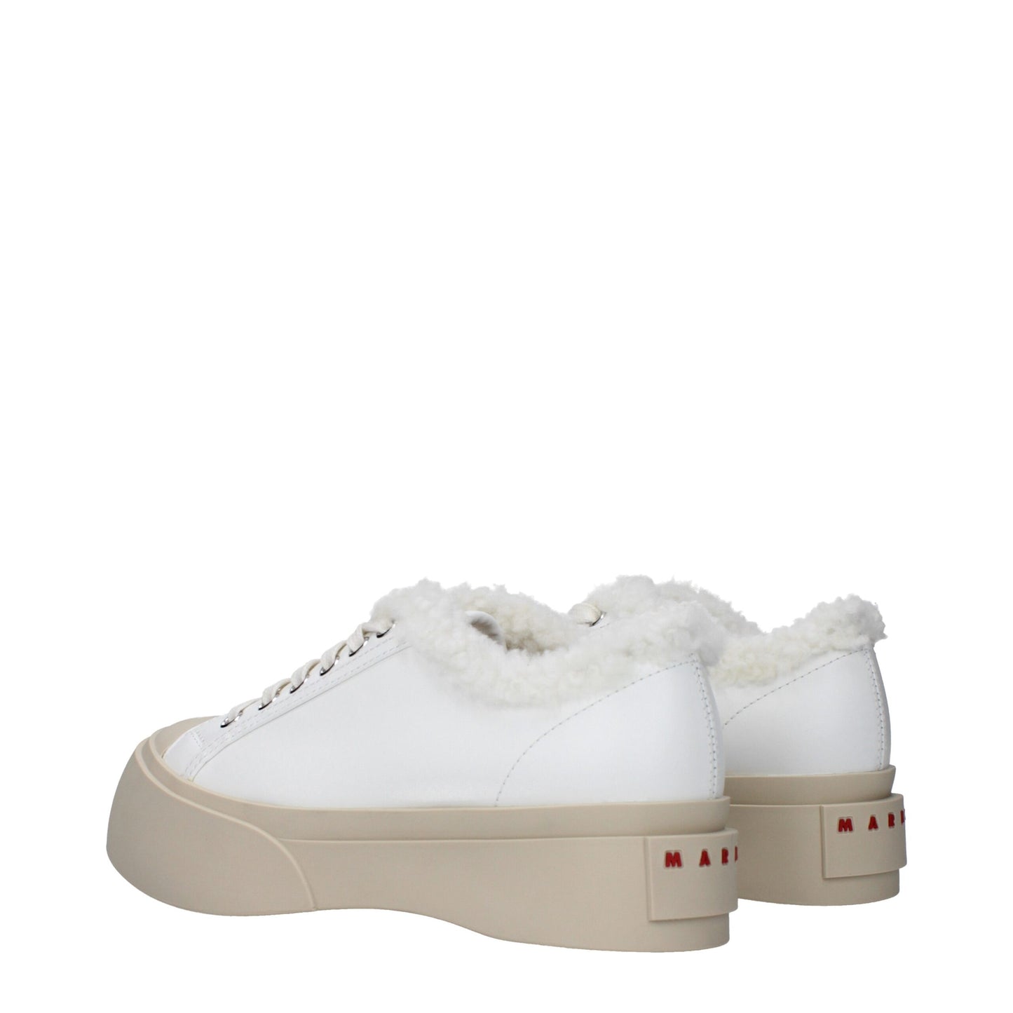 Marni White Leather Low Top Sneakers