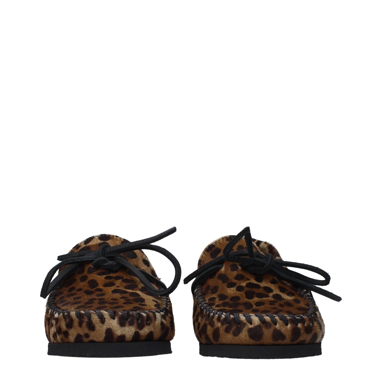Isabel Marant Brown Horsehair Slip-On Loafers