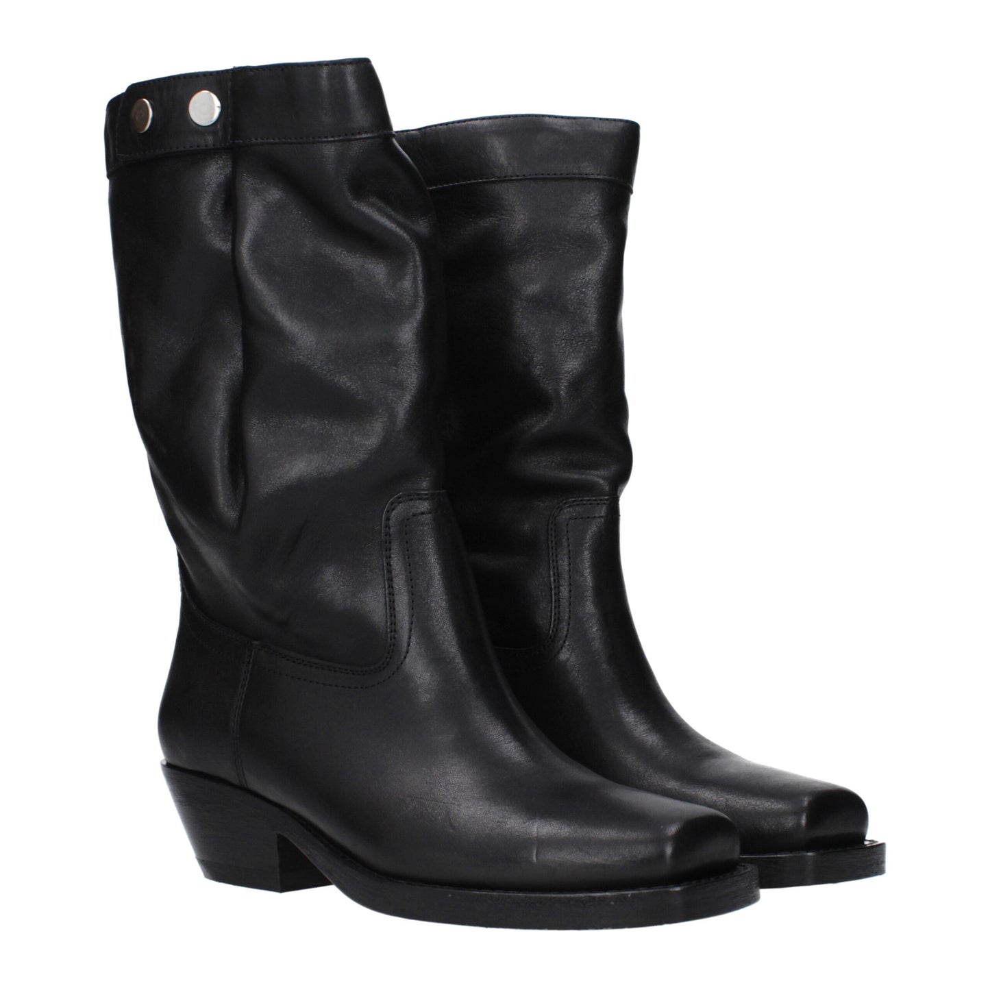 Isabel Marant Black Leather Ankle Boots