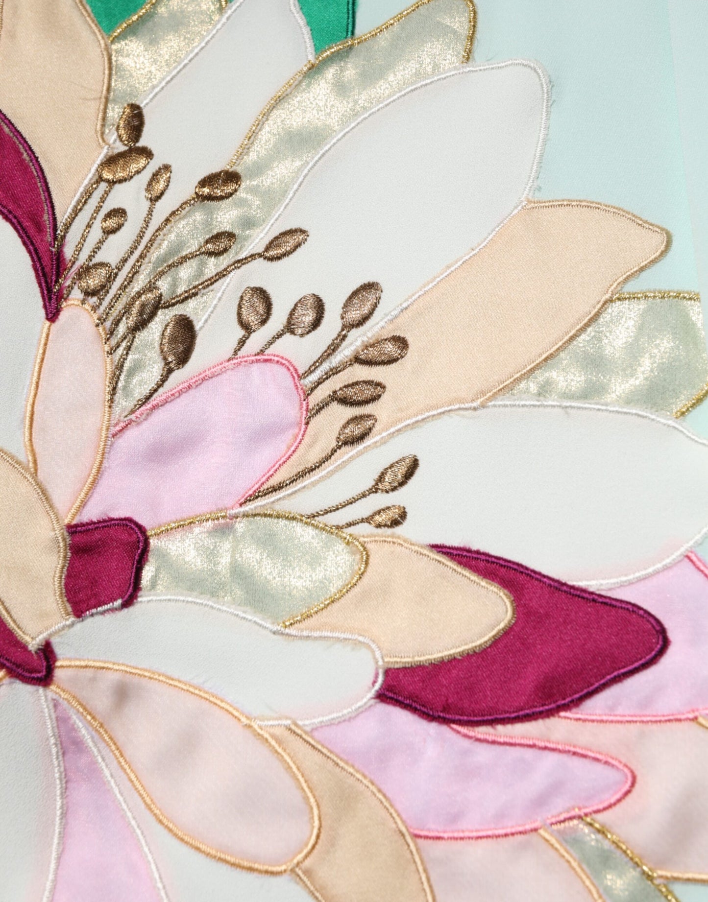 Dolce & Gabbana Green Floral Garterized Straight Pajama Pants