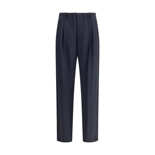 Brunello Cucinelli Gray Fleece Wool Casual Pants