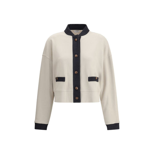 Brunello Cucinelli Gray Cotton Cardigan