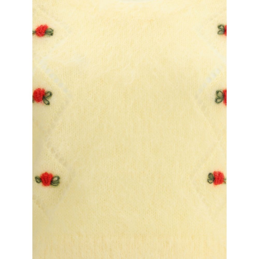 Alessandra Rich Bicolor Mohair Sweatshirt