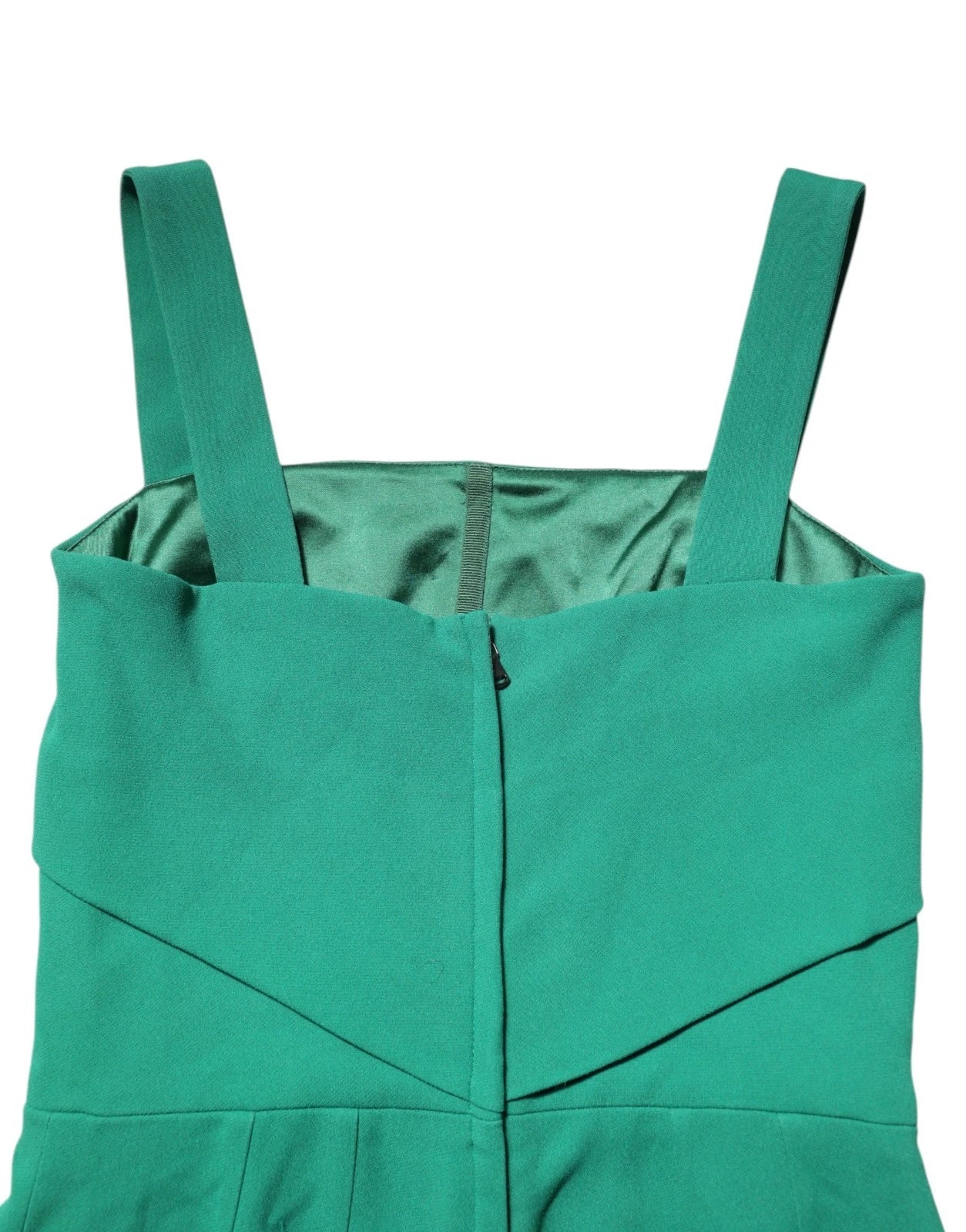 Dolce & Gabbana Dark Green Sleeveless Rayon Bodycon Dress