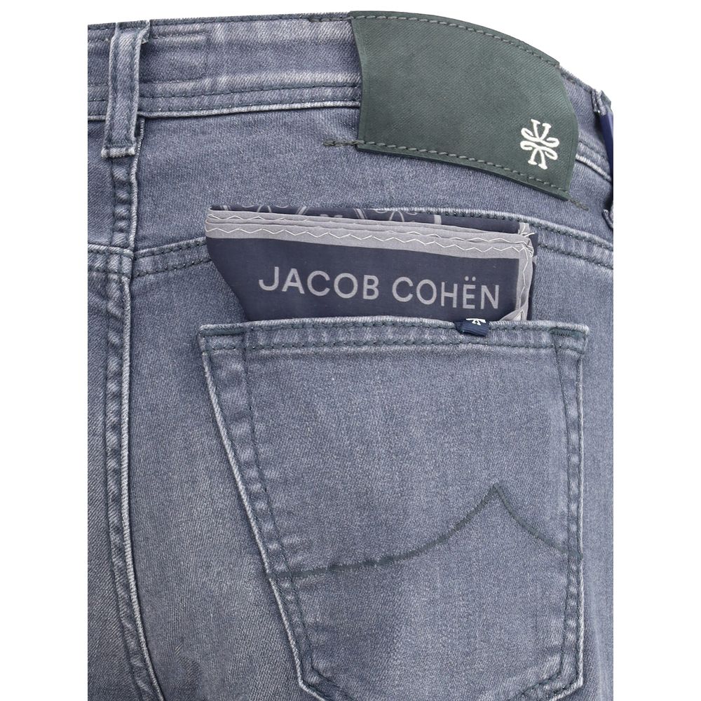 Jacob Cohen Gray Cotton Slim Fit Jeans
