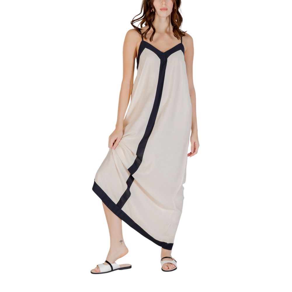 Vero Moda Beige Nylon Long Dress