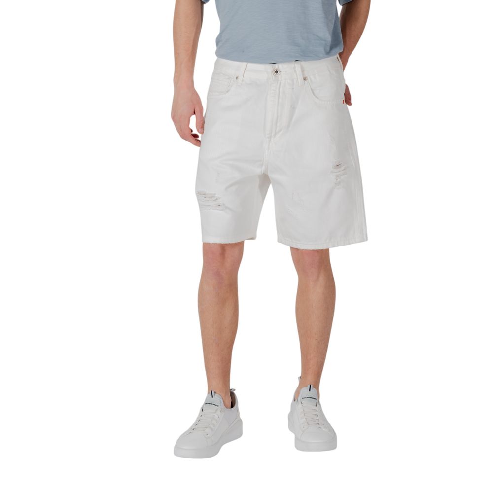 Gianni Lupo White Cotton Bermuda Shorts