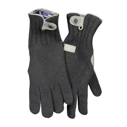 Harmont & Blaine Black Wool Glove