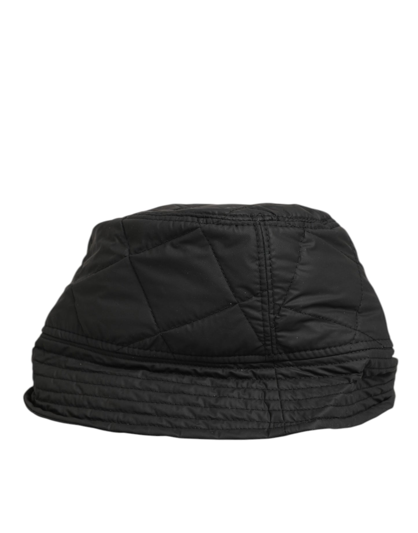Dolce & Gabbana Black Nylon Quilted Bucket Men Capello Hat