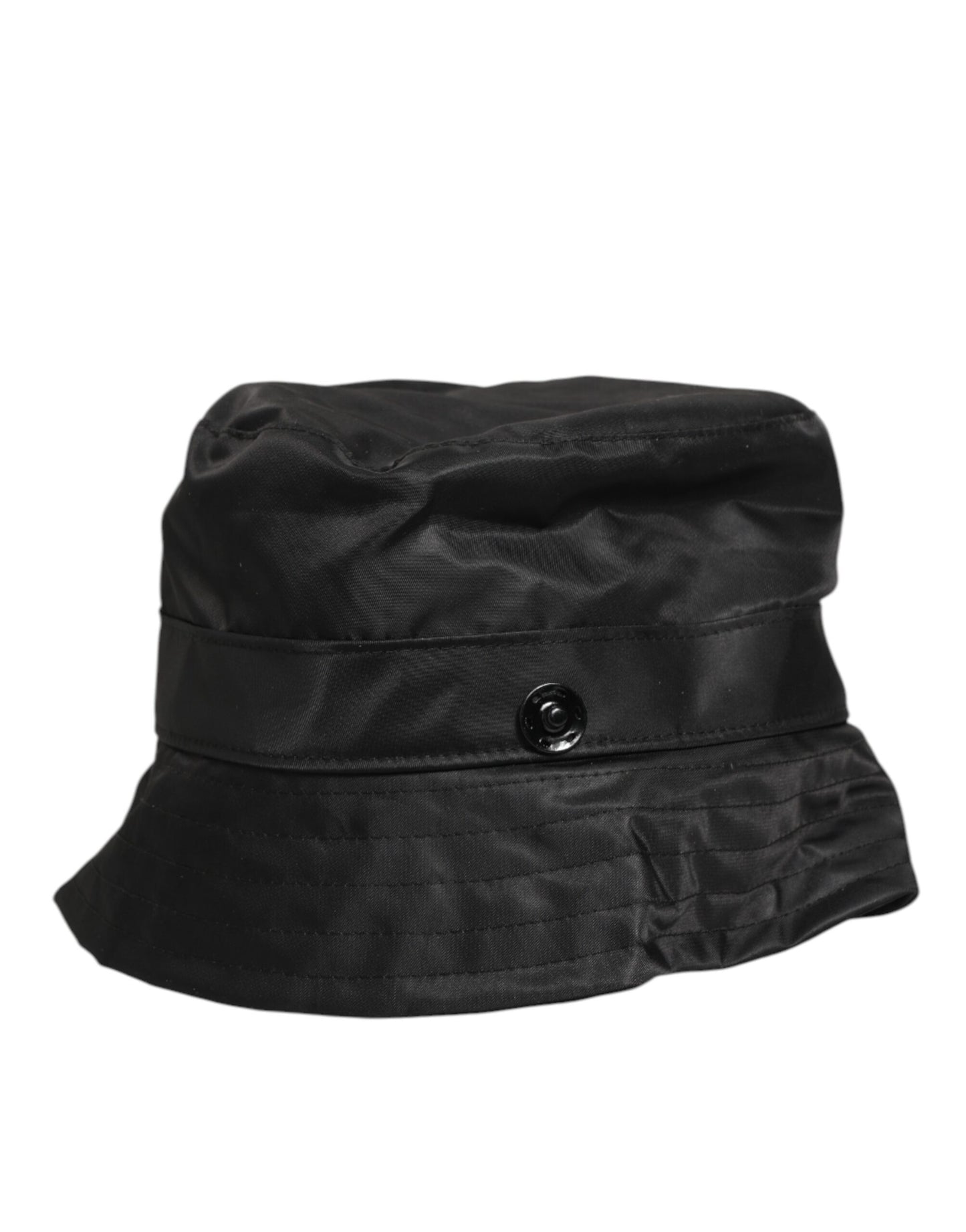Dolce & Gabbana Black PVC Wide Brim Men Bucket Capello Hat