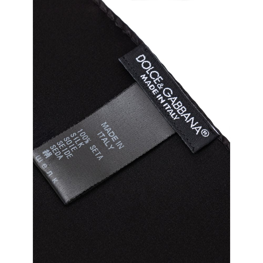Dolce & Gabbana Black Silk Pocket Square