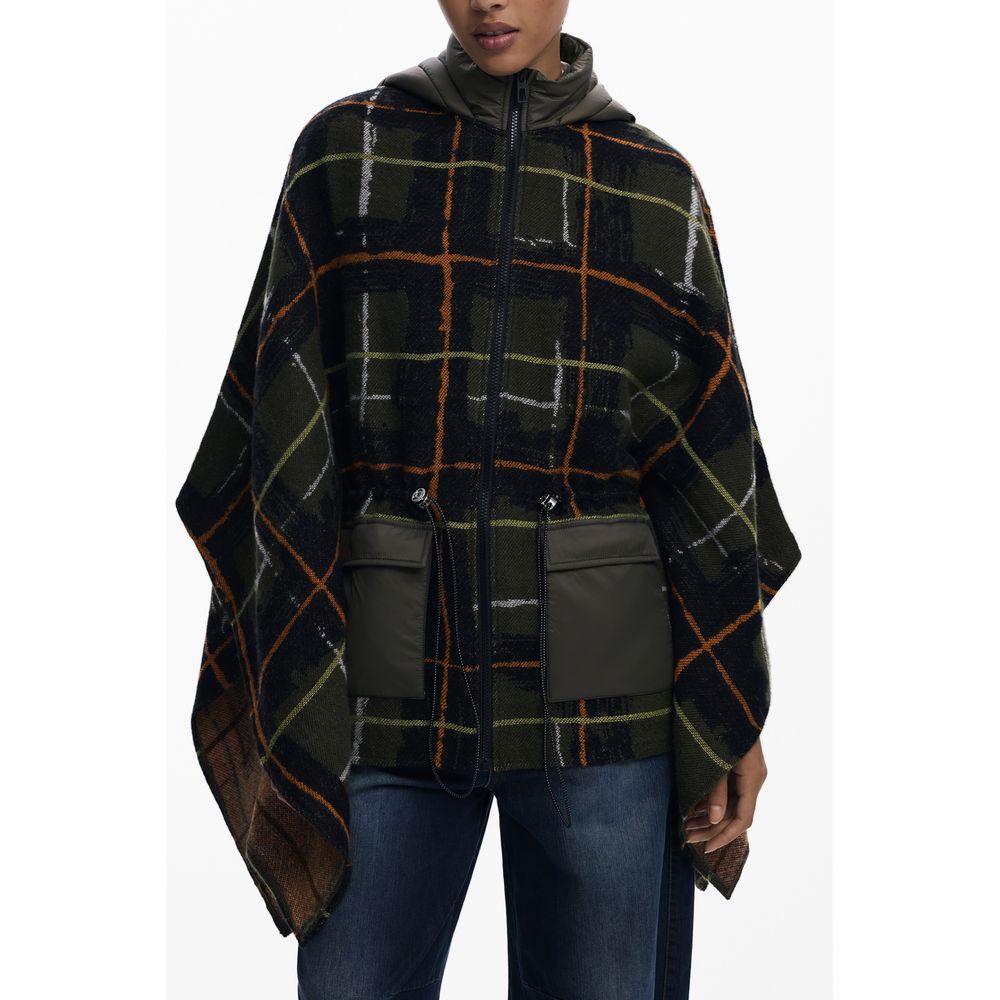 Desigual Green Polyester Women Poncho