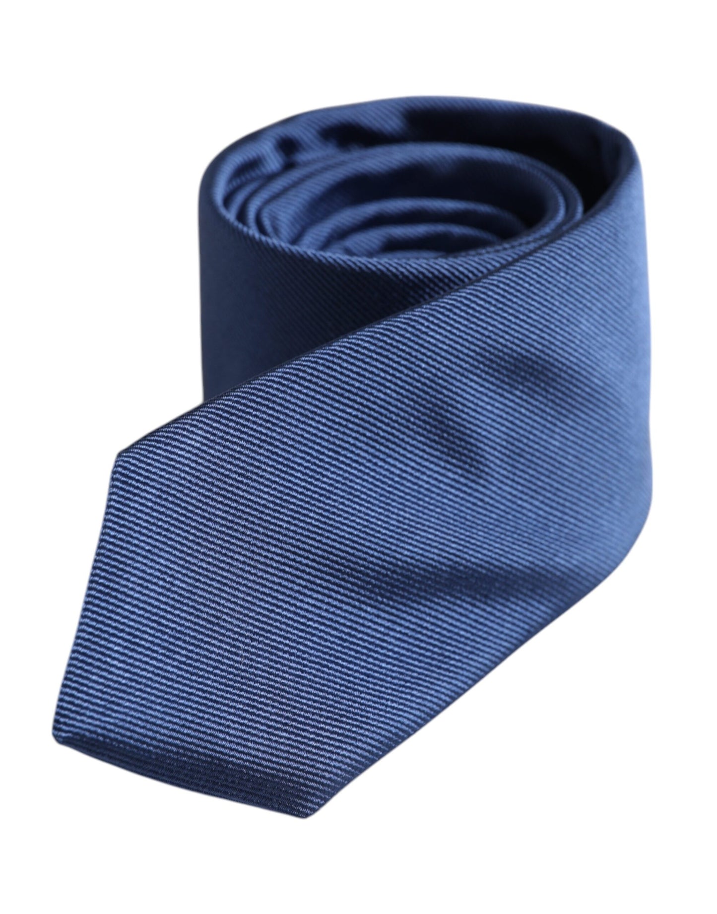 Dolce & Gabbana Men Blue Solid Silk Adjustable Necktie Accessory Tie