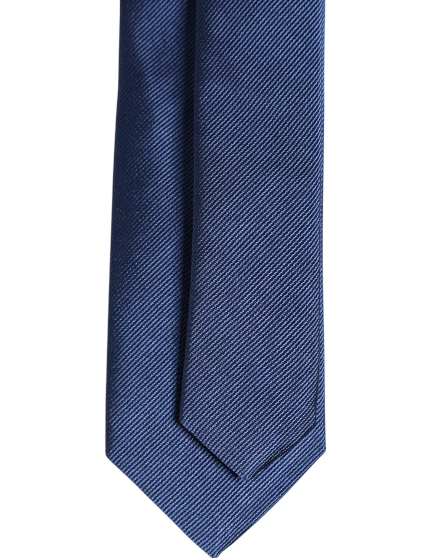 Dolce & Gabbana Men Blue Solid Silk Adjustable Necktie Accessory Tie