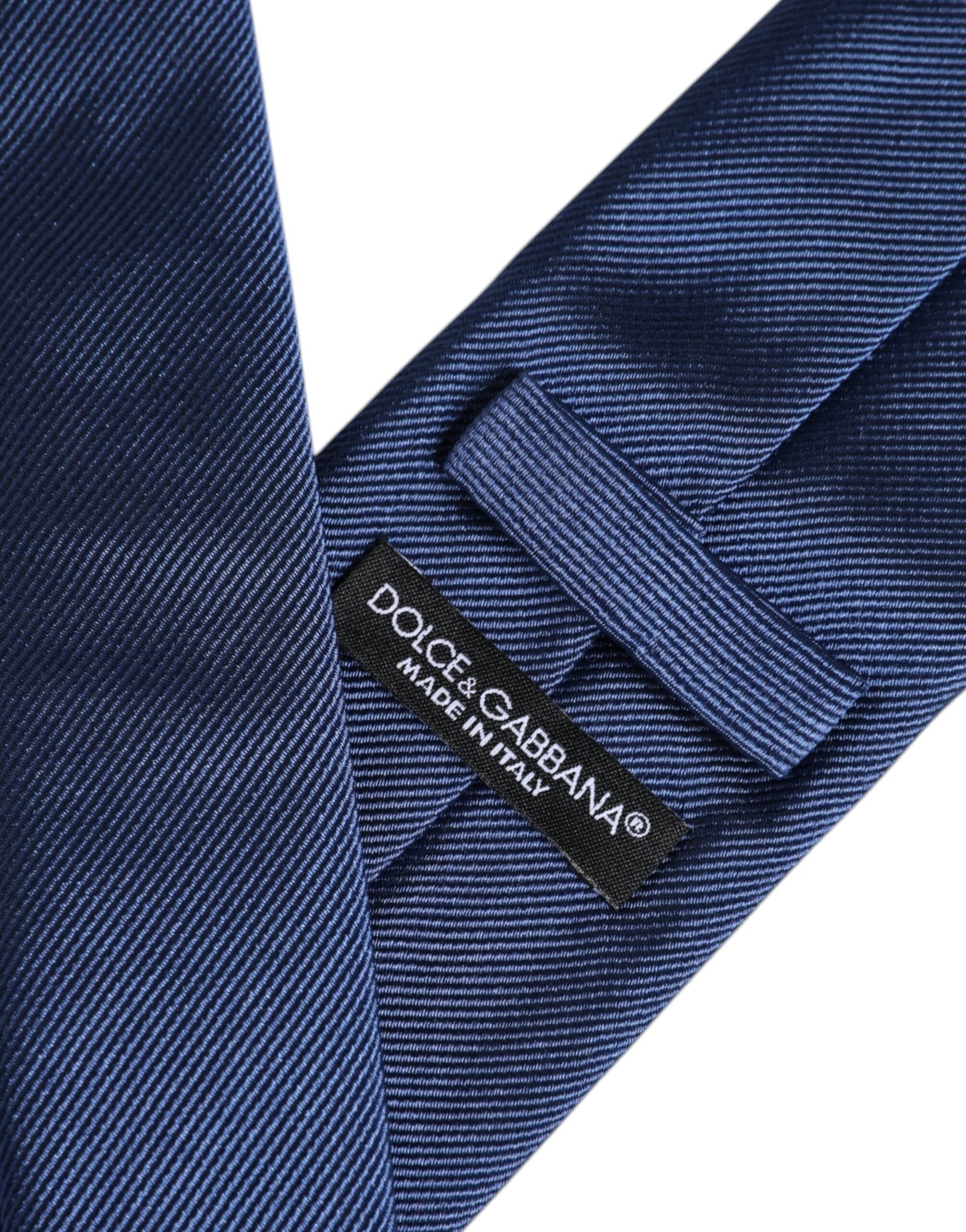 Dolce & Gabbana Men Blue Solid Silk Adjustable Necktie Accessory Tie