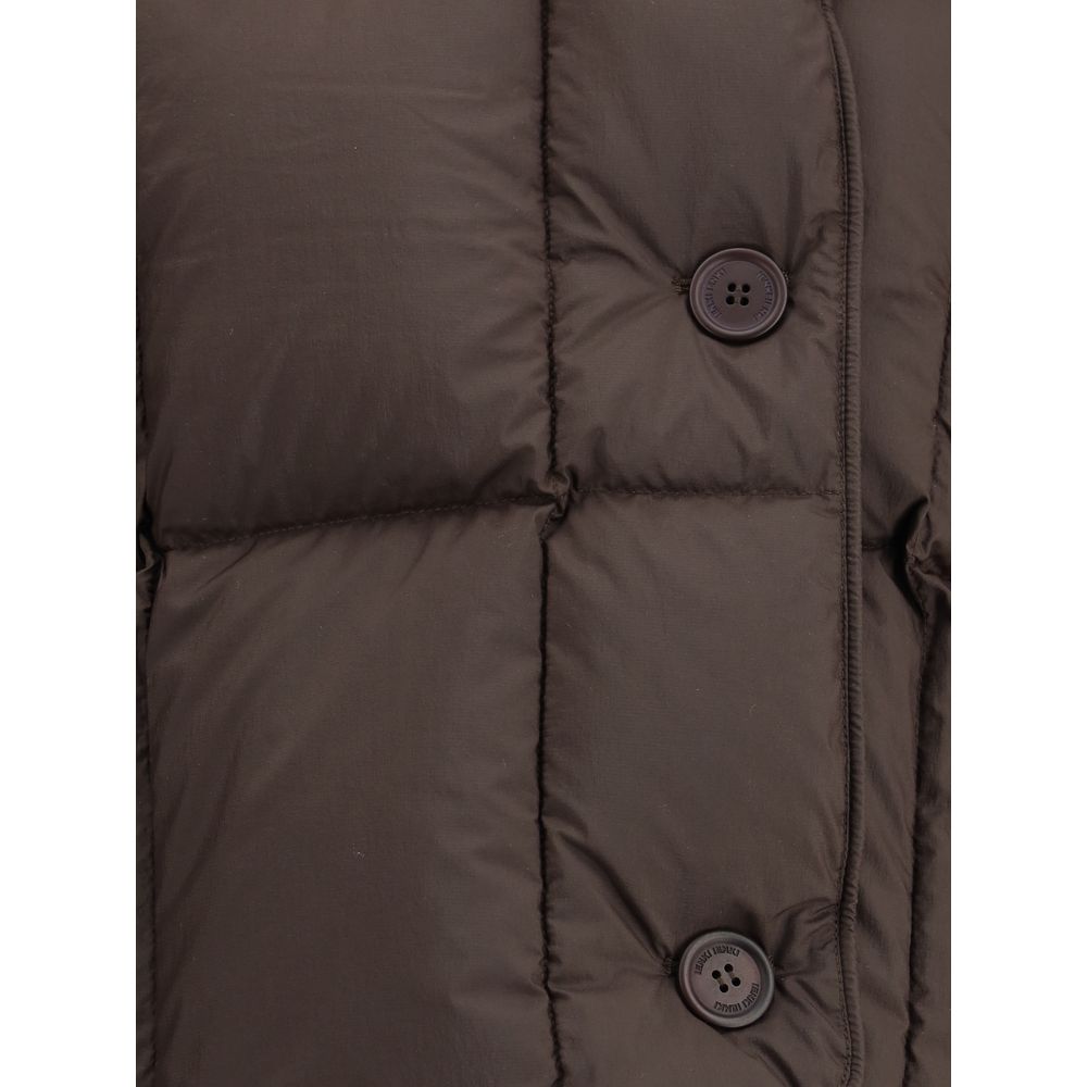 IENKI IENKI Brown Nylon Coat