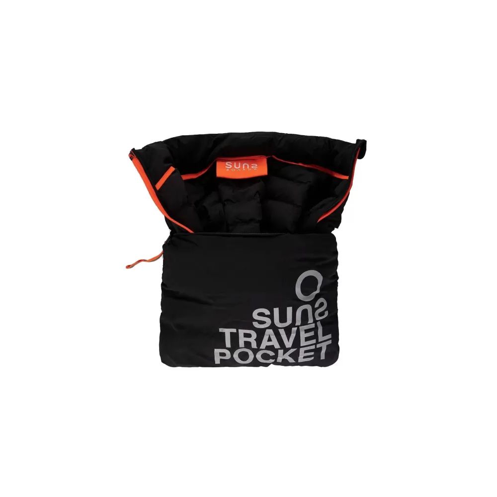 Suns Black Polyester Sleveless Jacket