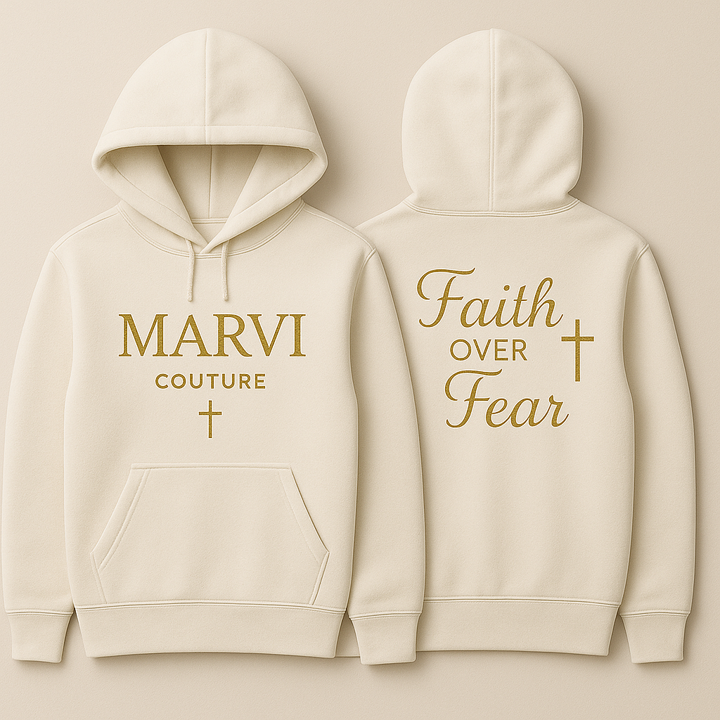 Faith Over Fear Signature Hoodie | Marvi Couture
