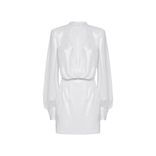 BLANCA VITA White Polyester Casual Dress
