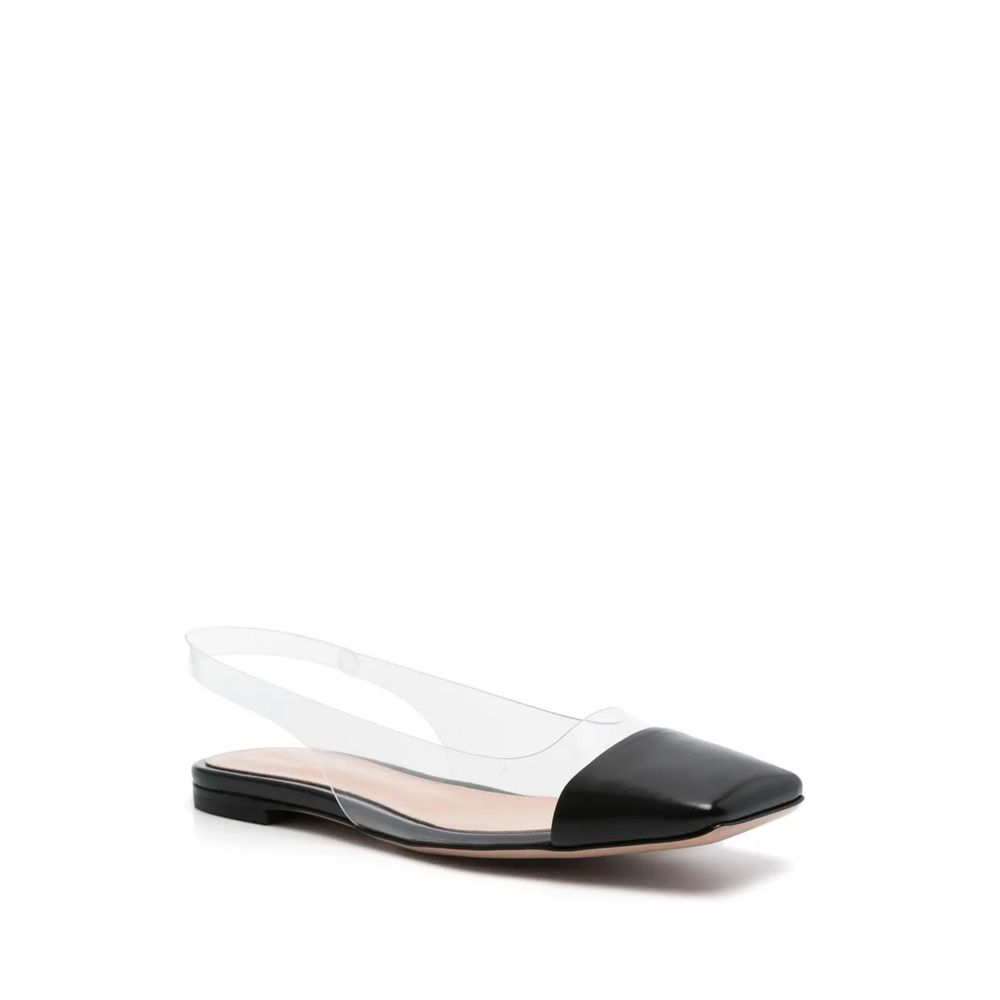 Gianvito Rossi Black Plexiglass Ballet Flats