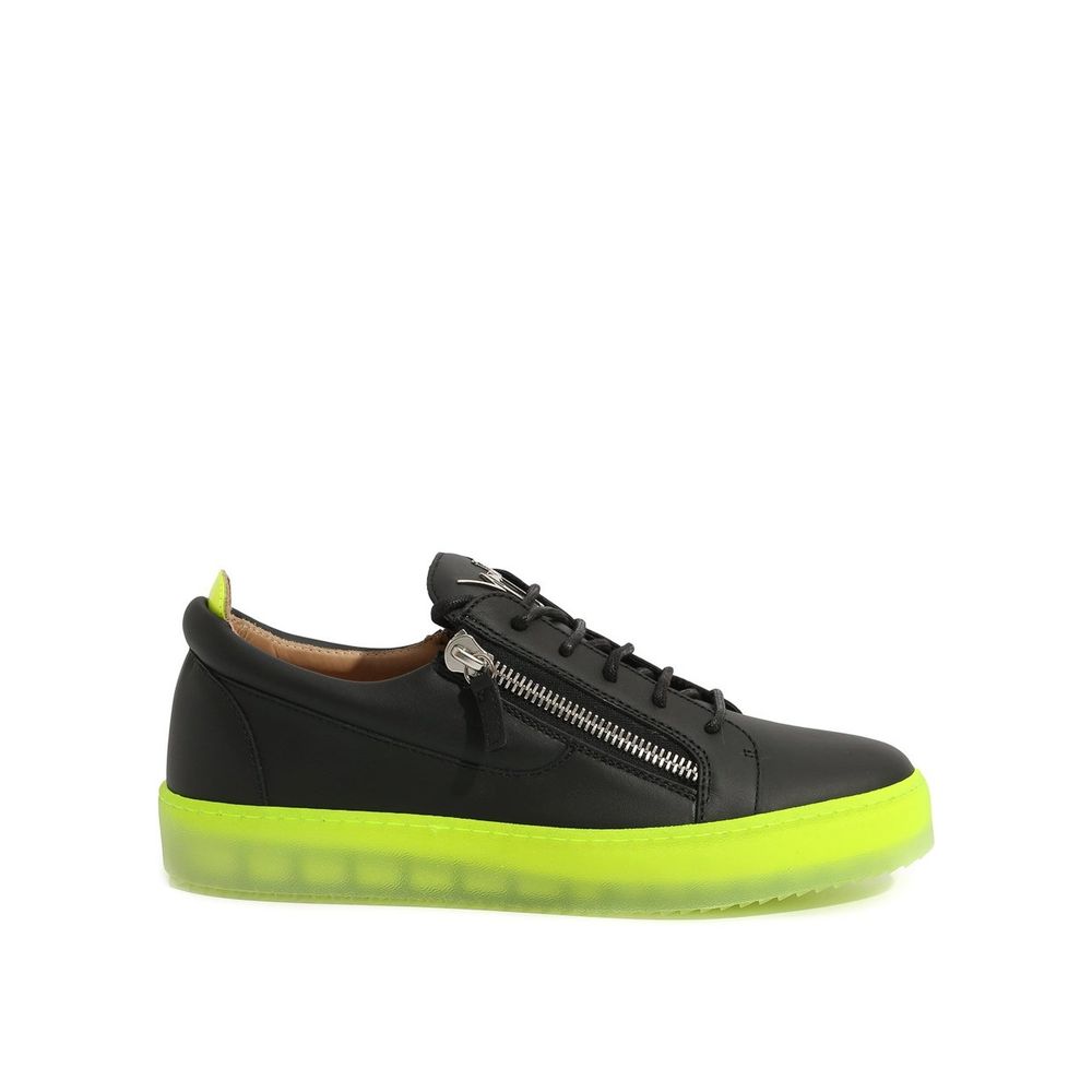 Giuseppe Zanotti Black Calfskin Low Top Sneakers