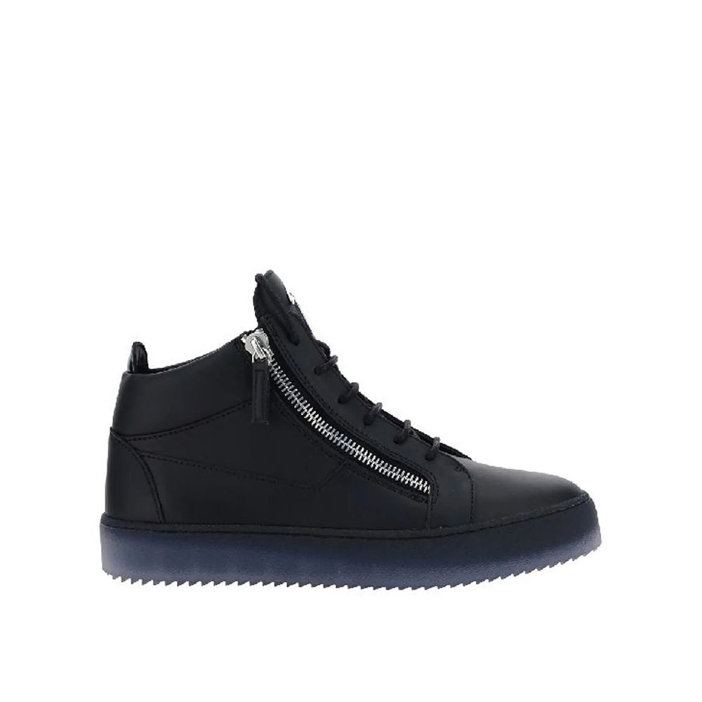 Giuseppe Zanotti Black Calfskin High Top Sneakers