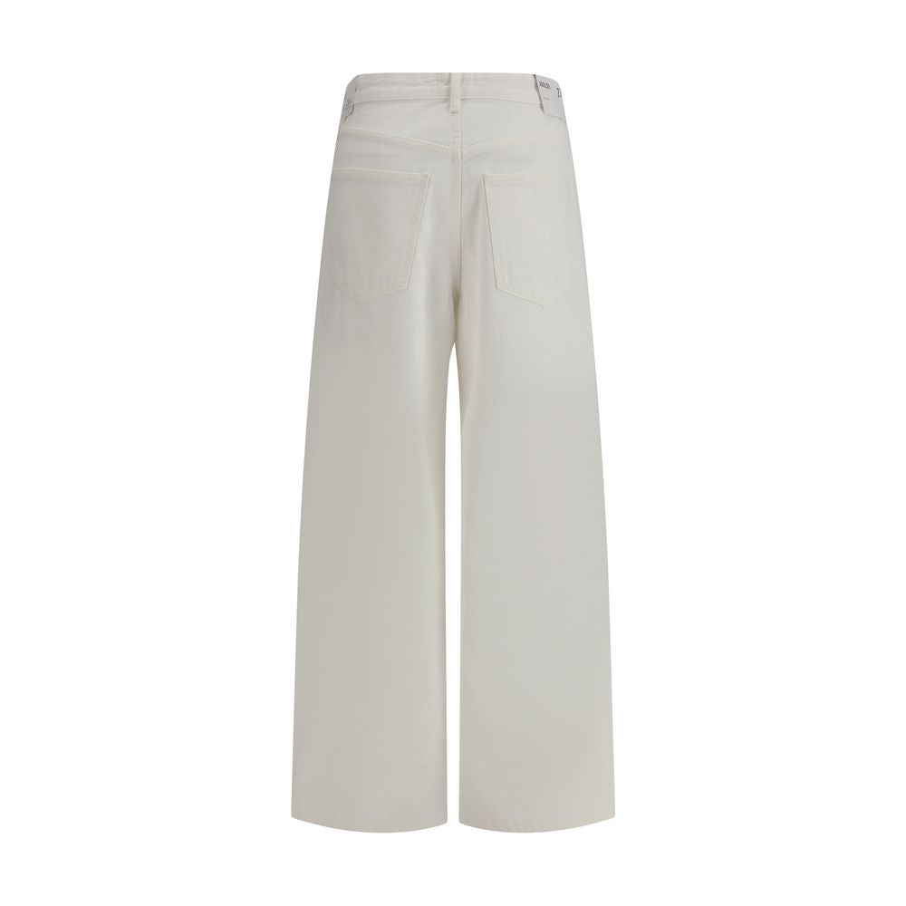 Agolde White Cotton Jeans Denim